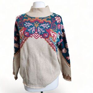 Sundance Journey East Sweater Womens size‎ Small Oversized Boho Southwestern